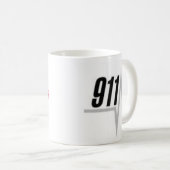 私の仕事数は9-1-1です コーヒーマグカップ (正面右)
