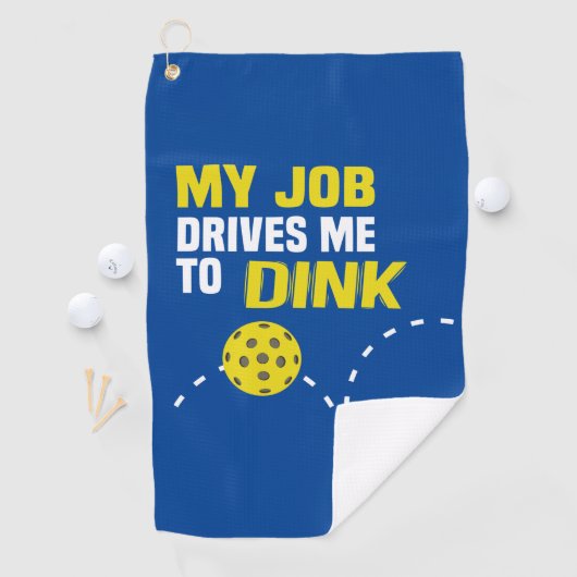 "私の仕事Dink"はPickleballタオルに私を運転します ゴルフタオル (インサイチュ)
