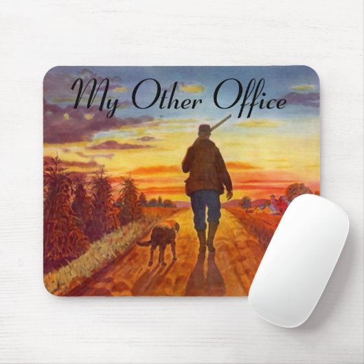 "私の他のオフィス"の鳥犬の夕べの狩りのマウスパッド マウスパッド (マウス)