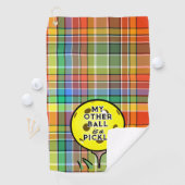 私の他のボールはピクルゴルファーのピックボールのプレイドだ ゴルフタオル (インサイチュ)