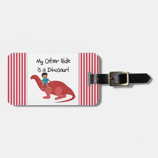 私の他の乗車は恐竜のオウムです ラゲッジタグ (正面横)