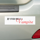 私の他の乗車はaの吸血鬼です バンパーステッカー (車上)