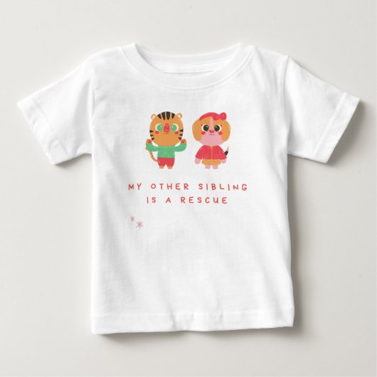 私の他の兄弟姉妹は救助だ ベビーTシャツ (正面)