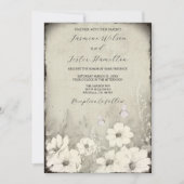 私の他の半分の蝶の野生の結婚花 招待状 (正面)