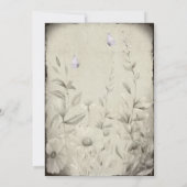 私の他の半分の蝶の野生の結婚花 招待状 (裏面)