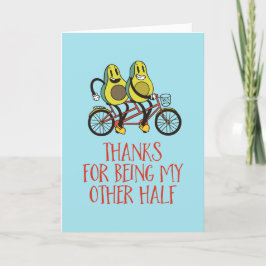 私の他の半分アボカドプンおもしろいバレンタインデー シーズンカード