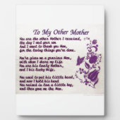 私の他の母に；ありがとう フォトプラーク (正面)
