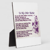 私の他の母に；ありがとう フォトプラーク (側面)