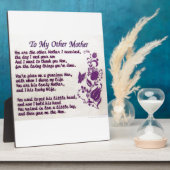 私の他の母に；ありがとう フォトプラーク (側面)