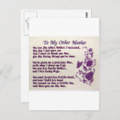 私の他の母に;ありがとう ポストカード (正面/裏面)