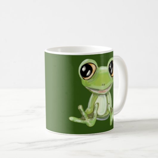私の他の緑のカエルの友人コーヒーマグ コーヒーマグカップ (正面右)