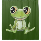 私の他の緑のカエルの友人シャワーカーテン シャワーカーテン (正面)