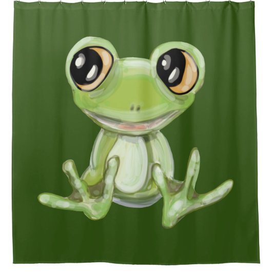 私の他の緑のカエルの友人シャワーカーテン シャワーカーテン (正面)