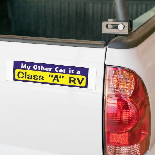 私の他の車はクラス"A" RVです バンパーステッカー (トラック上)