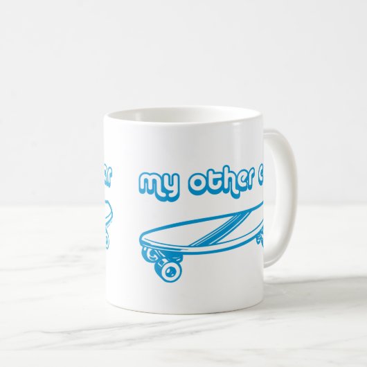 私の他の車はスケートボードのマグです コーヒーマグカップ (正面右)