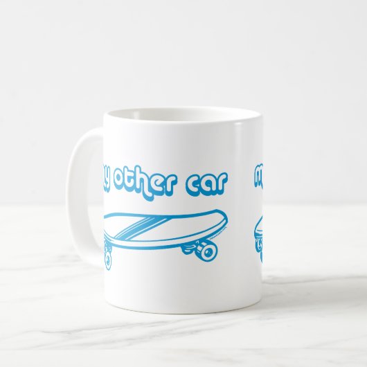 私の他の車はスケートボードのマグです コーヒーマグカップ (正面左)