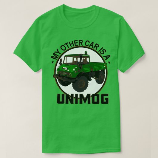 私の他の車はユニモググリーン Tシャツ (デザイン正面)
