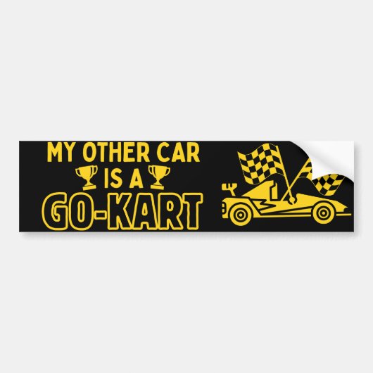 私の他の車はレーシングカート バンパーステッカー (正面)