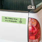 私の他の車は一輪車です バンパーステッカー (トラック上)