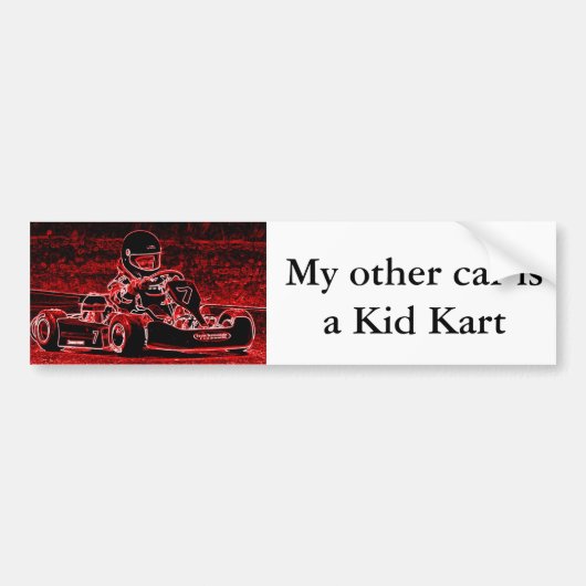 私の他の車は子供Kartです バンパーステッカー (正面)