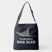 私の他の車は犬ぞりだ クロスボディバッグ (裏面)