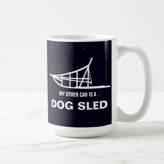 私の他の車は犬ぞりです コーヒーマグカップ (右)