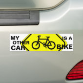 私の他の車は自転車だ バンパーステッカー (車上)
