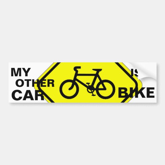 私の他の車は自転車だ バンパーステッカー (正面)