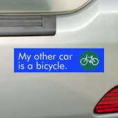 私の他の車は自転車です バンパーステッカー (車上)