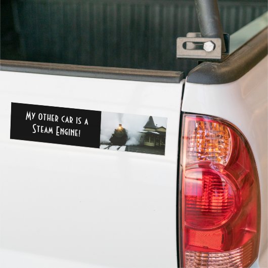 私の他の車は蒸気機関です! バンパーステッカー (トラック上)