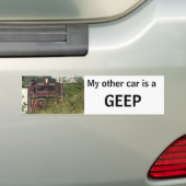 私の他の車はGEEPです バンパーステッカー (車上)