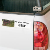 私の他の車はGEEPです バンパーステッカー (トラック上)