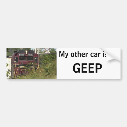 私の他の車はGEEPです バンパーステッカー (正面)