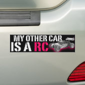 私の他の車はRcです バンパーステッカー (車上)
