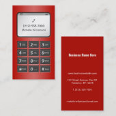 私の他の電話-赤い名刺 名刺 (正面/裏面)