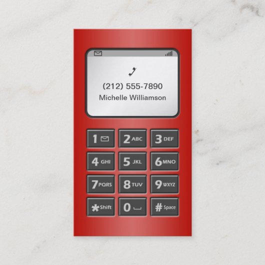 私の他の電話-赤く個人的なテレホンカード コーリングカード (正面)