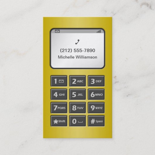 私の他の電話-黄色く個人的なテレホンカード コーリングカード (正面)