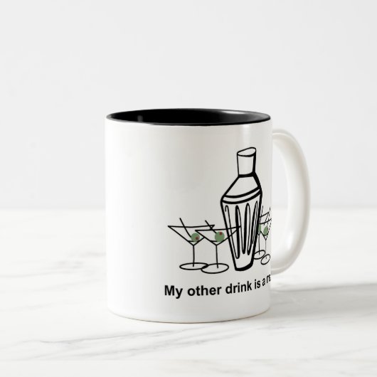 私の他の飲み物はマルティーニ-マグです ツートーンマグカップ (正面右)