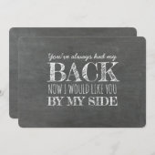 私の付添人の申おもしろいし出によって 招待状 (正面/裏面)