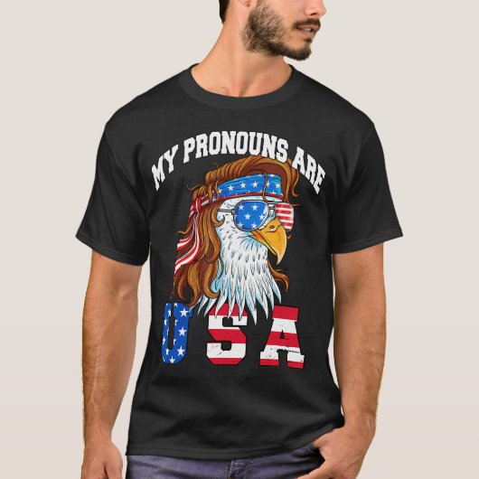 私の代名詞はアメリカおもしろいのユウの4番目 Tシャツ (正面)