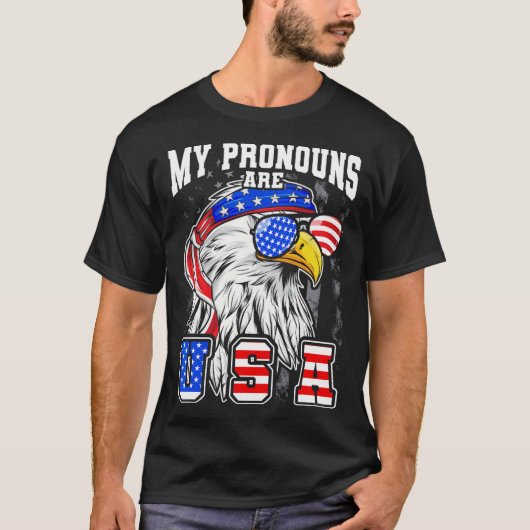 私の代名詞はアメリカおもしろいのユウの4番目 Tシャツ (正面)