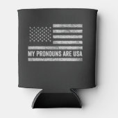 私の代名詞はアメリカおもしろい7月4日愛国者 缶クーラー (正面)