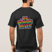 私の代名詞は大切 Pride デザイン | LGBTQ+ 引用 Tシャツ (裏面)