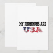 私の代名詞は米国です 招待状 (正面/裏面)