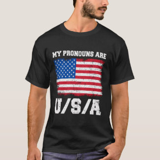 私の代名詞は7月おもしろいの4番目のアメリカ人Say Tシャツ