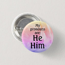 私の代名詞は：彼が 缶バッジ