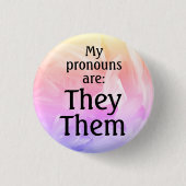 私の代名詞は、彼ら 缶バッジ (正面)