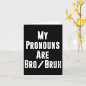 私の代名詞はBro Bruh面白い政治的に正しくない カード (黄色い花)