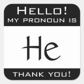 私の代名詞はHE スクエアシール (正面)