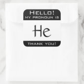 私の代名詞はHE スクエアシール (バッグ)